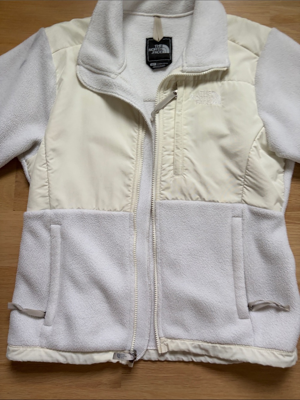 The North Face Off-White/Cream Denali Fleece Zip Jacket S/P - Picture 4 of 5